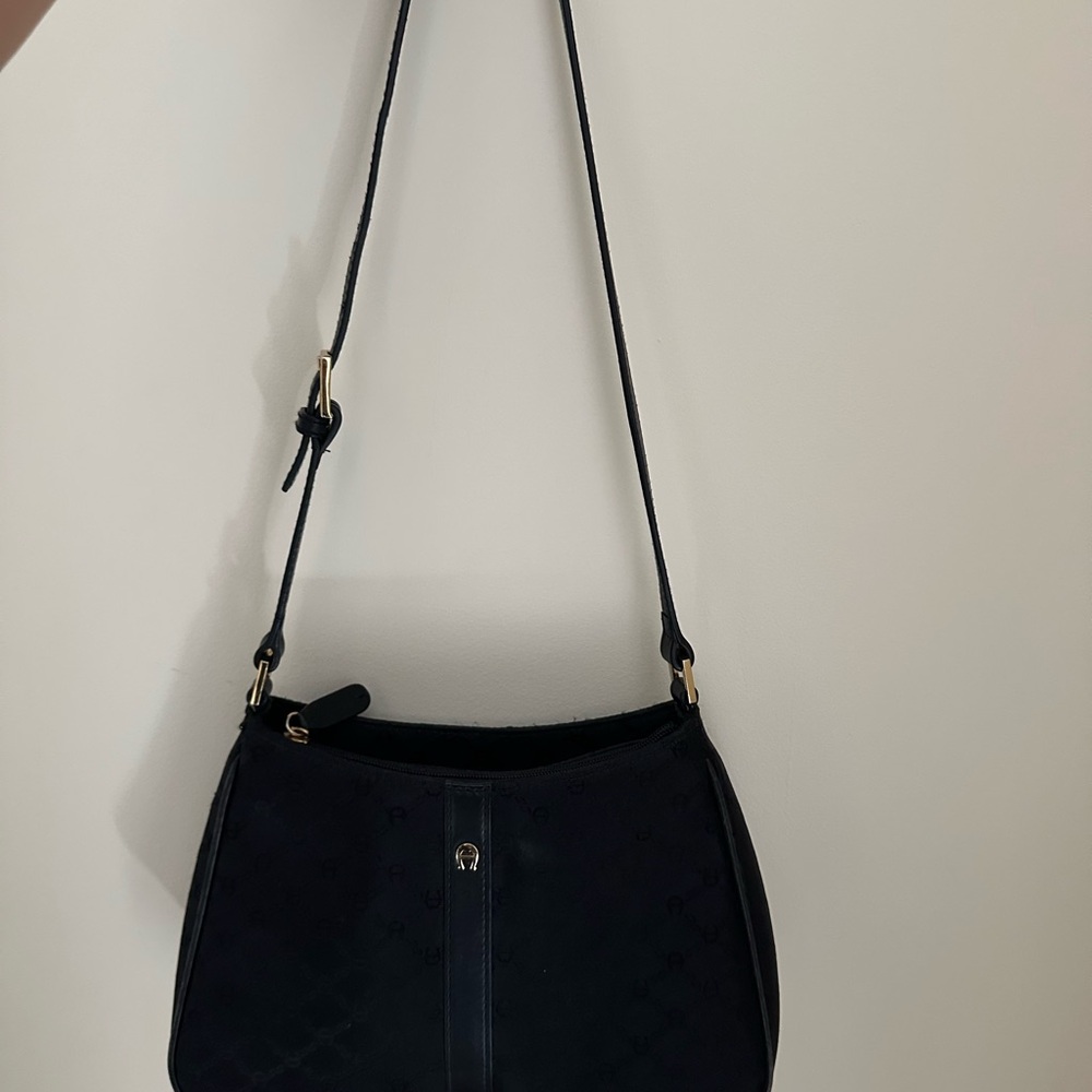 Etienne Aigner Classic Black Shoulder Bag